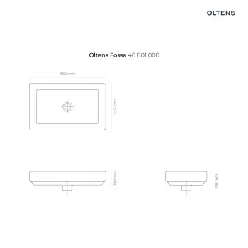 Umywalka nablatowa Oltens Fossa 40801000 - 55x34cm z powłoką SmartClean + KOD RABATOWY